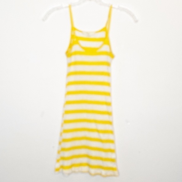 FOREVER 21 | Yellow & white striped tank top - Picture 1 of 4